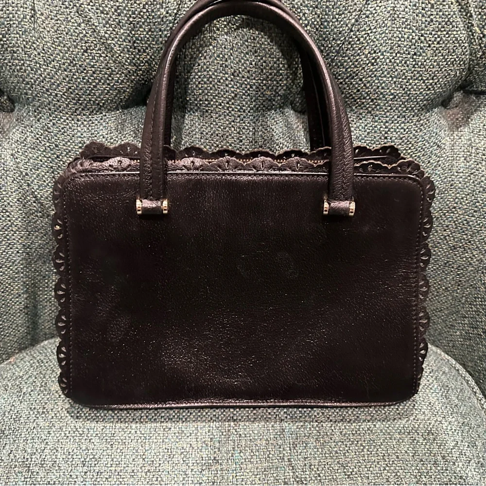 Kate Spade Black Fordham Court Marielle Satchel with lace cutouts. So stylish! - Picture 8 of 15